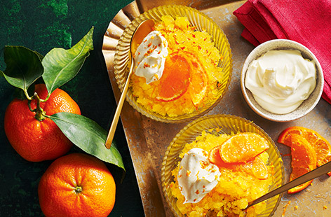 Making the most of seasonal clementines, this sweet and zingy recipe makes a deliciously refreshing dessert to round off your festive feasting. It takes just 20 minutes to prepare, then pop it in the freezer – you can even make it up to one month ahead to really get ahead with your Christmas planning.