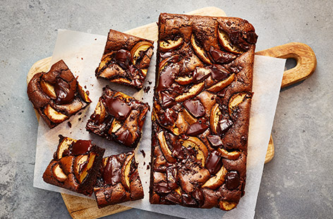 Pear and chocolate brownies