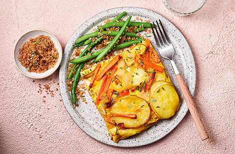 Roasting root veggies takes this frittata to a new level and packs in 2 of your 5-a-day! Make ahead and freeze or enjoy leftovers for lunch the next day. 