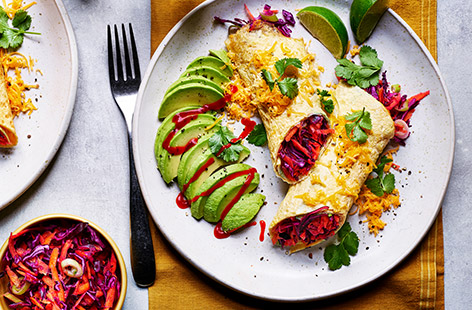 Speedy omelette wraps