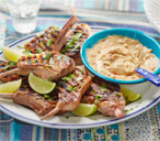 BBQ lamb chops with satay sauce | Tesco Real Food