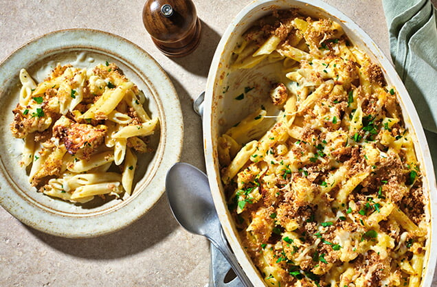 Thursday: Cauliflower cheese pasta bake