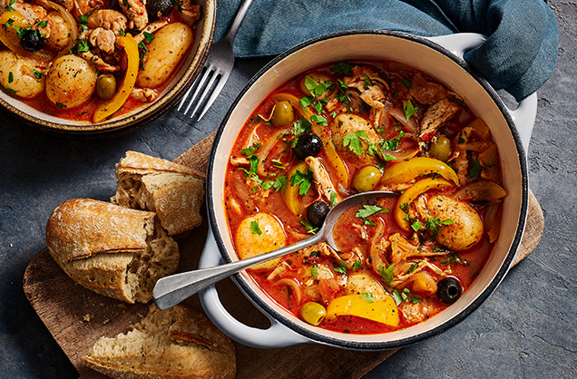 Greek-style chicken stew