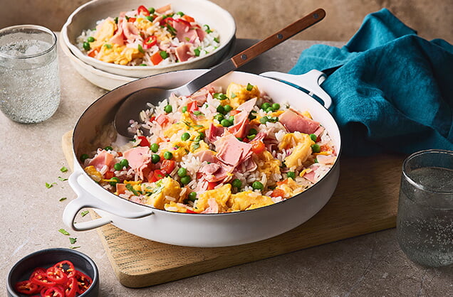 Monday: Ham and egg fried rice