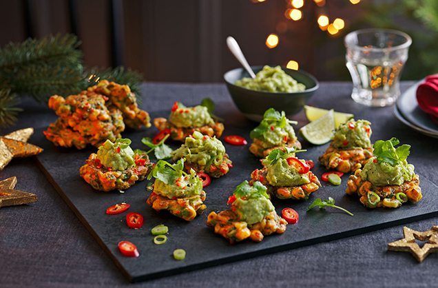 Mini Mexican sweetcorn fritters recipe