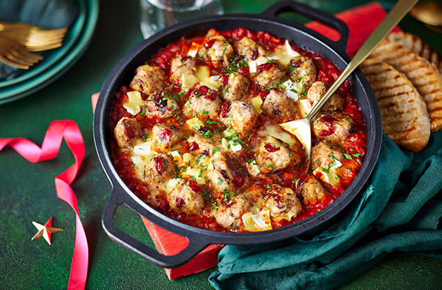 Cranberry and brie chicken polpette recipe