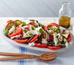 Barbecued aubergine, mozzarella and tomato salad | Tesco Real Food