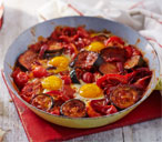One-pan ratatouille eggs | Tesco Real Food