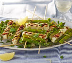 Asparagus and halloumi skewers | Tesco Real Food