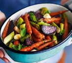 Baked beets with carrots and leeks | Tesco Real Food