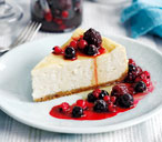 Maple cheesecake with berry compote | Tesco Real Food