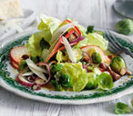 Winter salad of roasted sprouts, red onion and apple | Tesco Real Food