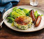 Bubble And Squeak Cakes With Sausages Recipe | Sausage Recipes | Tesco Real Food