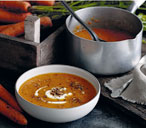 Carrot soup with yogurt and spiced pistachios | Tesco Real Food