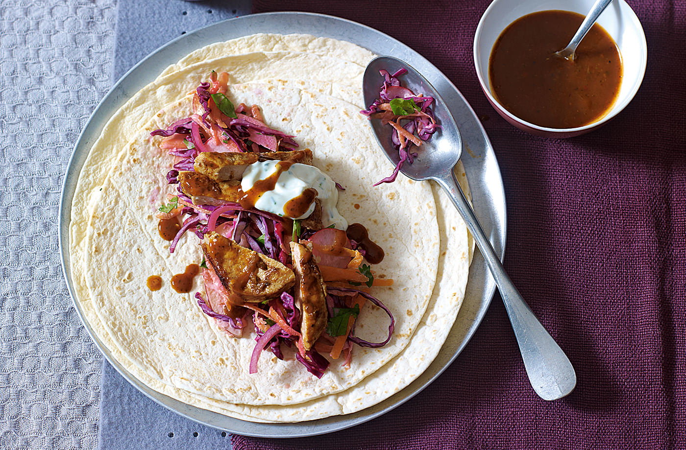 Chipotle pork tacos with radish coleslaw Tesco Real Food