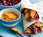 Chipotle chicken and winter slaw wraps | Tesco Real Food