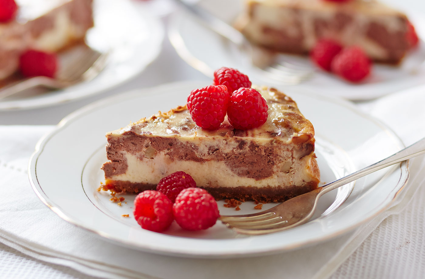 Double chocolate banana and walnut cheesecake Tesco Real Food