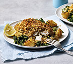 Coconut-crusted Fish With Saag Aloo Recipe | Fish Recipes | Tesco Real Food