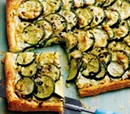 Courgette, basil and ricotta tart with pine nuts | Tesco Real Food
