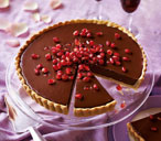 Dark chocolate and pomegranate tart | Tesco Real Food