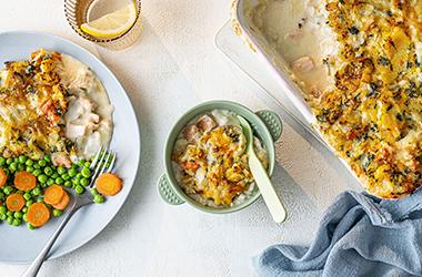 Cheesy fish pie