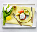 Griddled avocado, poached egg and smoked salmon | Tesco Real Food