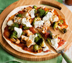 Harissa roasted veg flatbread | Tesco Real Food