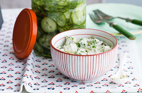 This herb remoulade, made with cornichons, capers and fresh herbs, is the perfect accompaniment to baked or poached salmon.