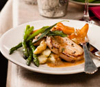 Cider and honey pork with cracked potatoes | Tesco Real Food