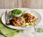 Jerk chicken with courgette wild rice and garden peas | Tesco Real Food