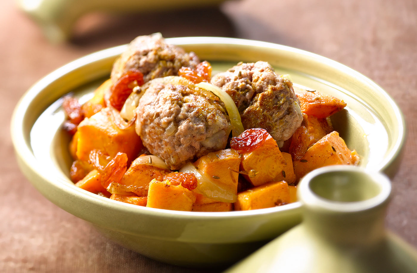 Lamb meatball, sweet potato and turmeric tagine Tesco Real Food
