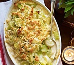 Leek, celery and Gruyère gratin | Tesco Real Food