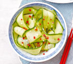 Marinated cucumber with garlic and chilli | Tesco Real Food
