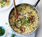 Mushroom, mascarpone and rosemary risotto | Tesco Real Food