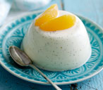 Milk and honey panna cotta with apricots | Tesco Real Food