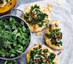 Mini kale, gouda and chilli pizzas | Tesco Real Food