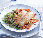 Miso fish with sesame noodles and greens | Tesco Real Food