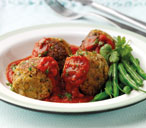 Oat and chickpea dumplings with tomato sauce | Tesco Real Food