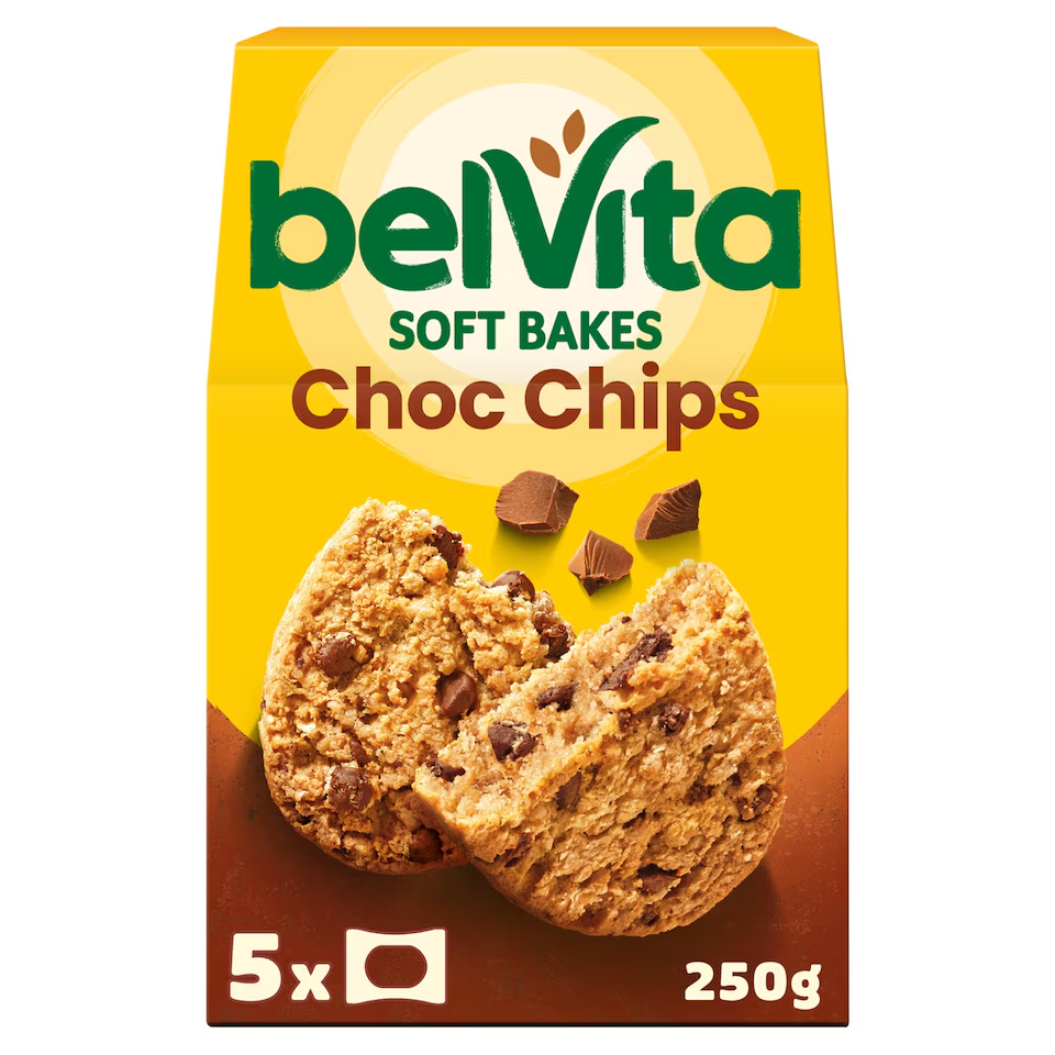Belvita Choc Chips Soft BakesMade with five different wholegrains.