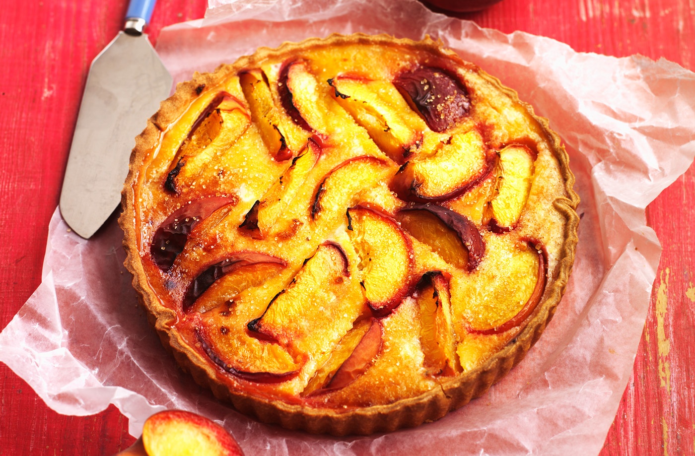 Fresh peach and lemon tart Tesco Real Food