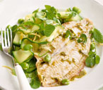 Pan-fried plaice with minty green salad | Tesco Real Food