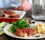Pork loin steaks with mozzarella | Tesco Real Food