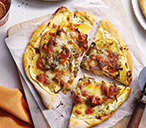 Bacon and Blue Cheese White Pizzas Recipe | Tesco Real Food