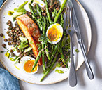 Salmon with Lentils and Asparagus | Salmon Recipes | Tesco Real Food