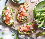 Salmon and Smashed Avocado Bruschetta Recipe | Tesco Real Food