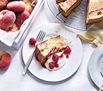 Peach Melba Upside-Down Cake | Cake Recipes | Tesco Real Food