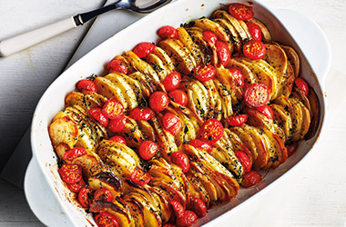 Tomato and oregano potato bake
