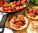 Flatbreads with tomato topping | Tesco Real Food