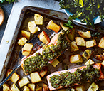 Baked Salmon With Kale Pesto | Salmon Recipes | Tesco Real Food