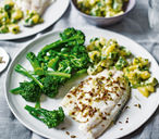 Lime and cumin sea bass with mango salsa | Tesco Real Food